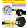 Vacuum pistol pump test kit, portable durable aluminum vacuum gauge manual vacuum pressure pump brake fluid discharge kit