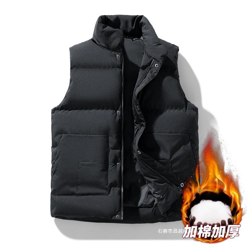 2025 winter fashion vest tooling vest thermal vest thickened overalls jacket feather cotton vest