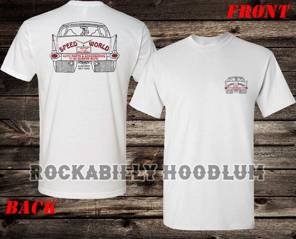 

Ретро Футболка Хот Род Дрэг Рейсинг Скорость Мир Магазин Элмхерст Нью-Йорк Квинс S