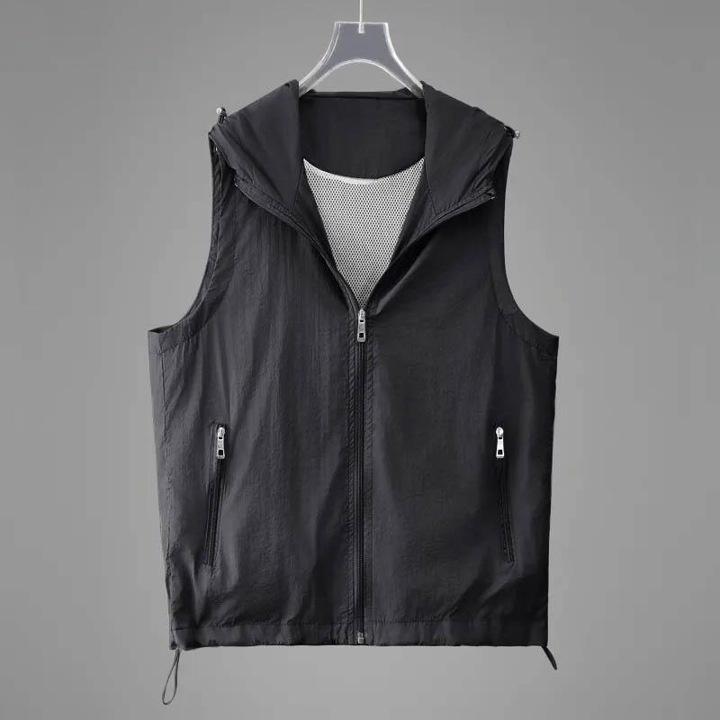 Vest for Women Cotton Sleeveless Tops Leisure Hooded Solid Color Thin Breathable Oversize Casual Vest