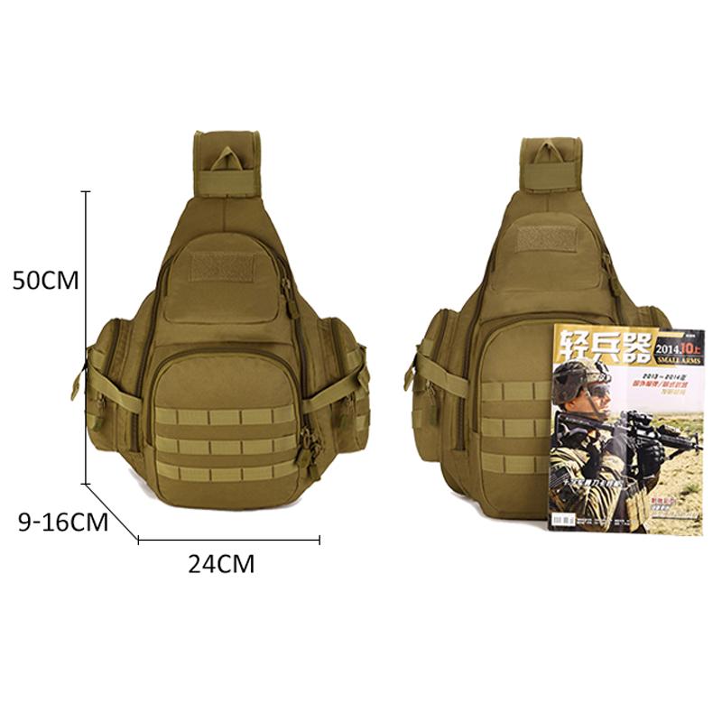 SCIONE Bolsa de peito tática masculina de alta qualidade, acampamento militar, caminhada, caça, pacote esportivo ao ar livre