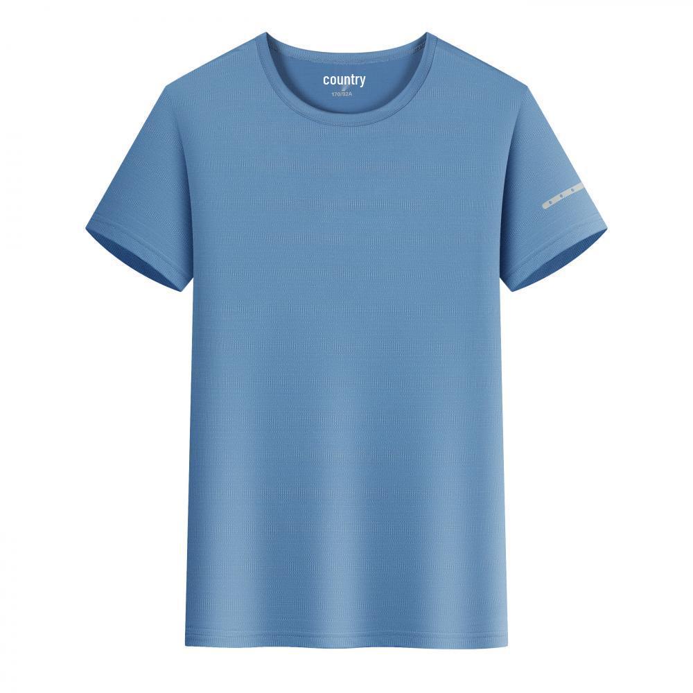 

Summer Ice Silk Round Neck Short Sleeve T-shirt for Group Uniform with Logo Printing S
