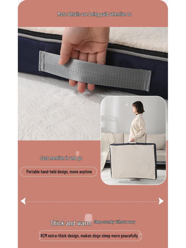 Waterproof Memory Foam Pet Bed: Removable & Washable Pad for Dogs & Cats - Ideal for Large Breeds In Autumn/Winter