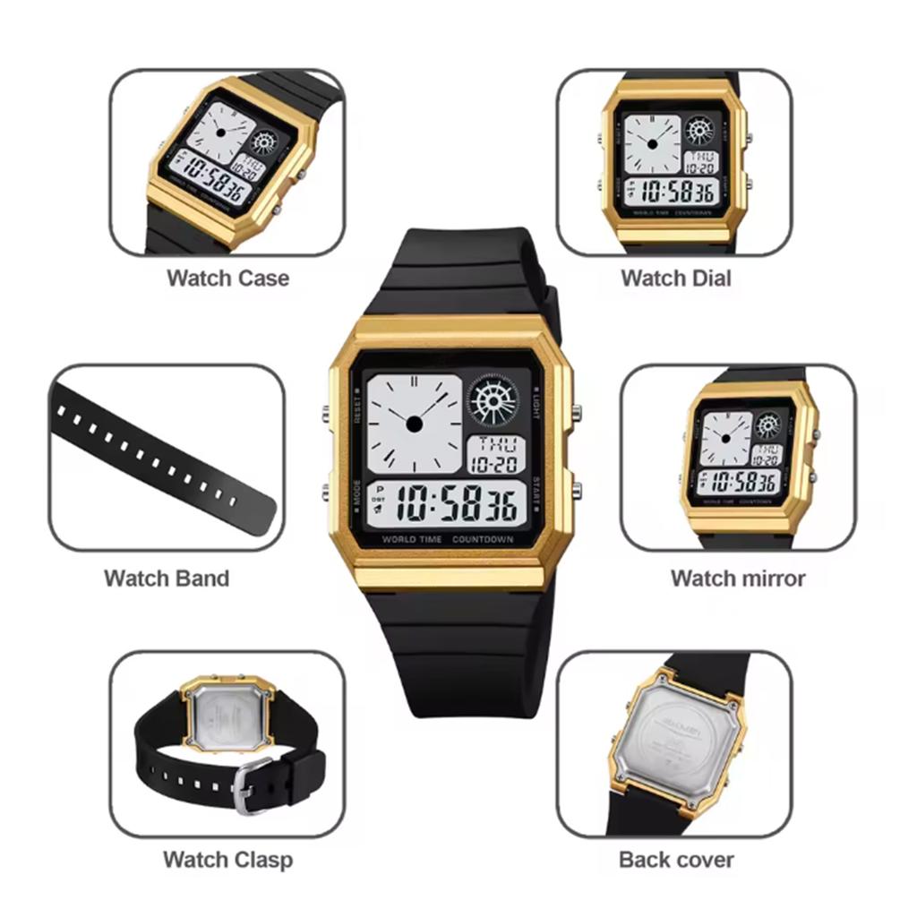 Fashion Sports Summer Time Male Female Students Waterproof Outdoor Simulated Pointer Electronic Watch Reloj Hombre