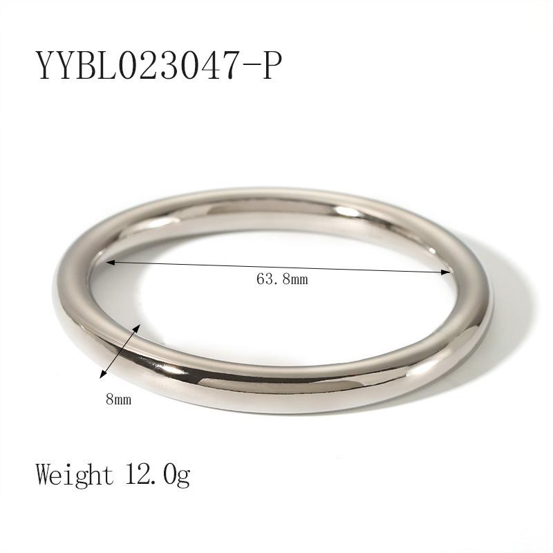 Hypoallergenic Stainless Steel Gold Plated Simple Jewelry Hollow Bracelet Women's Chunky Bangles Bracelets for Daily