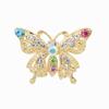 Chic Colorful Diamond Butterfly Brooch Pin - Cute Insect Lapel Accessory