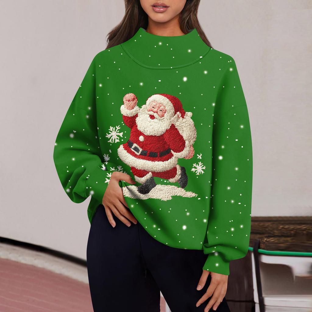 Damen-Sweatshirt, Sportliches Flanell-Sweatshirt, Langarm-Top, Lässiges V-Ausschnitt-Sweatshirt