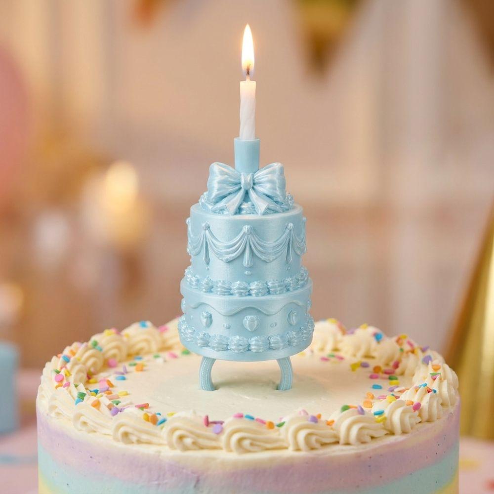 Silk Finish Cake Ring Candle Holder Plastic Birthday Cake Ring Topper  Party Favor