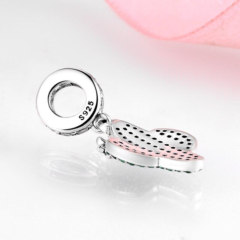 925 Sterling Sølv Ørkenkaktus Glitrende Grønn Cz Anheng For Smykkefremstilling Anheng Passer Originale Charm Designer Armbånd