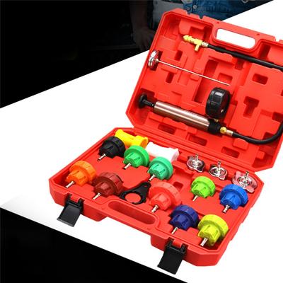 18Pcs Radiator Pressure Leakage Tester Tool Kit, Cooling System Water Tank Leak Test Detector Set With Hand Pump