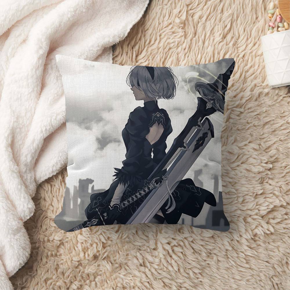 Game Nier Automata Cushion Cover Decorative Pillow Sofa Home Decor Case Pillow Cases