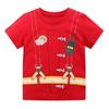 Summer T-shirt Cotton Short-sleeved Cartoon Car Excavator T-shirt Children's T-shirt Girls Tops Boys Children's Clothing