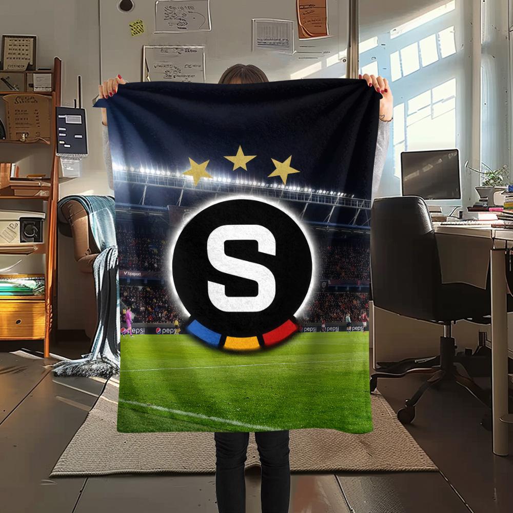 AC Sparta Praha logo  FlAannel Blanket, High quality Comfortable for All Seasons, Home Decor, Warmth and Comfort