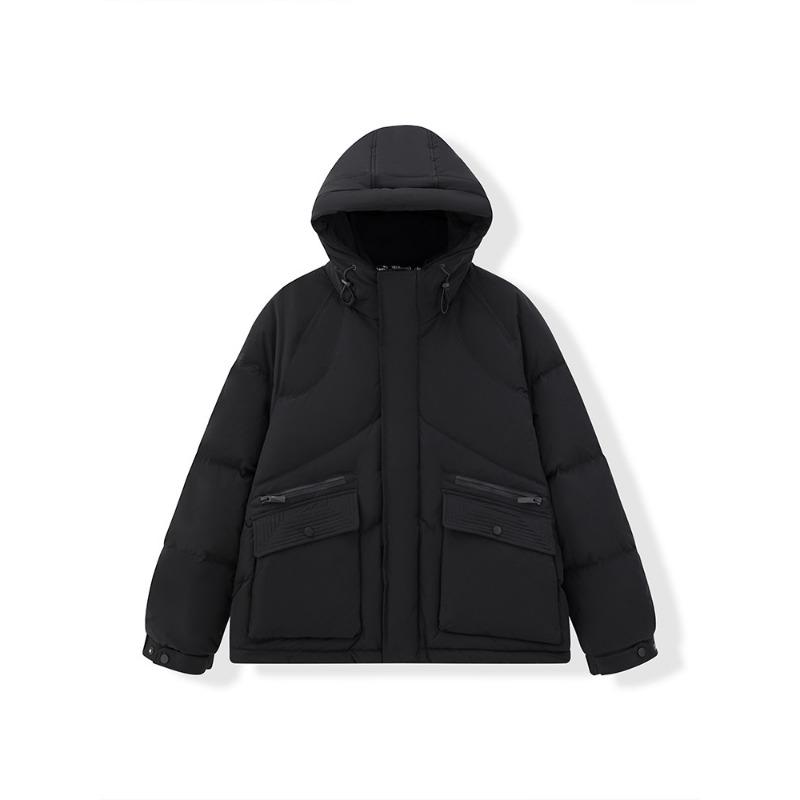 

Short men s down jacket white duck down casual new men s and women s down jacket hooded and cold-proof XXXL