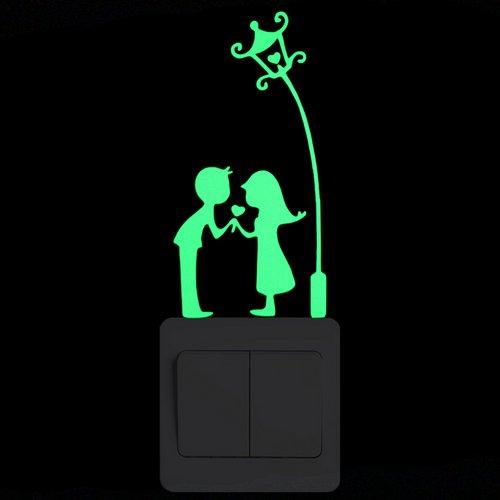 Switch Decoration Luminous Stickers Kids Room Wall Laptop Fridge Desk Car Home Decor Vinyl Decal Car/Fairy/Moon Stars/Bulb/Dog..