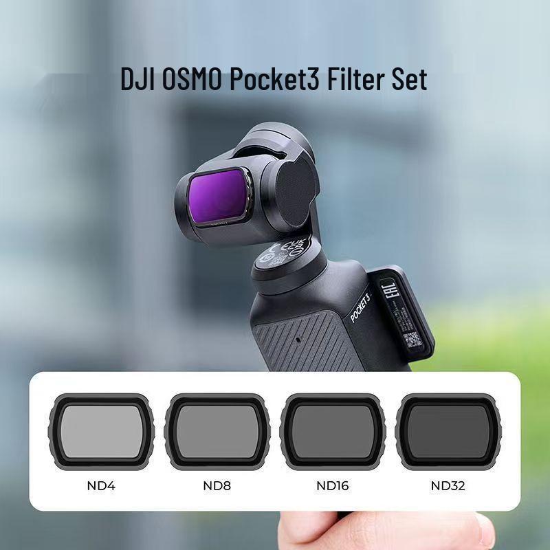UV Black Soft ND Light Reduction CPL Polarizing Portrait Filter for DJI Osmo Pocket 3/4 Action Camera