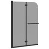 vidaXL Duschabtrennung Dunkel transparent 95 x 140 cm