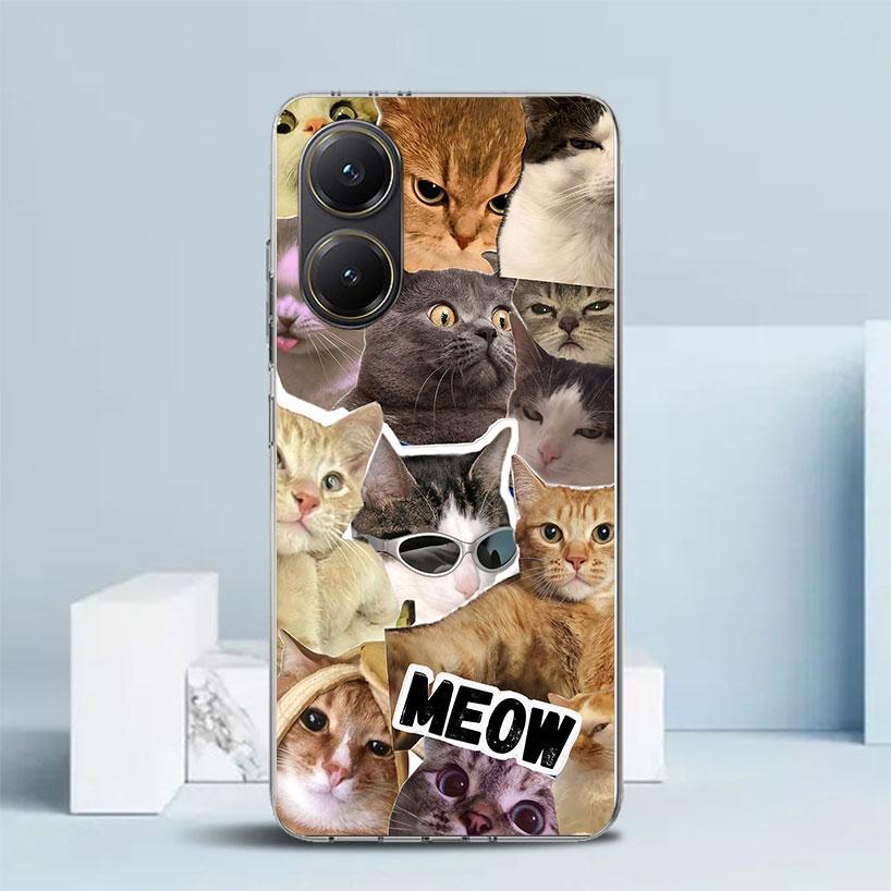 Crying Cat Memes Soft Cover for Xiaomi Poco F7 Ultra X7 X6 X5 Pro M7 Phone Case Redmi 15 15C 13 13C 12 12C 10 10C Print Shell Po