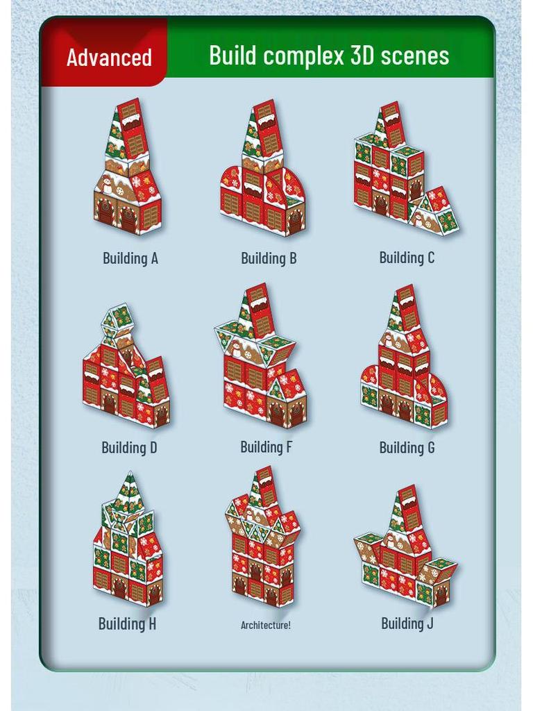 Magnetic Tiles Building Blocks - DIY Christmas Tree Ornament Toys & Magnet Puzzles for Kids