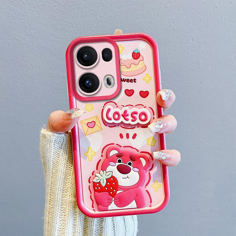 KEYSION Shockproof Case for OPPO Reno13 Pro 5G with Lanyard Soft Silicone Cute 3D Cartoon Doll Phone Cover for OPPO Reno 13 5G
