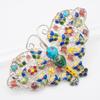 Used A136 Chinese Cloisonn SILVER Engraved Brooch Butterfly Multicolor Silver Filigree Filigree Design Silver Vintage(0)