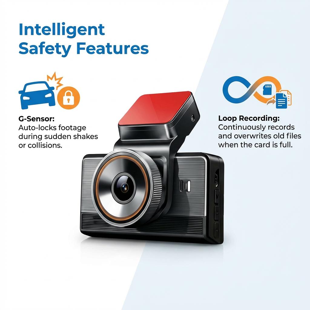 4G 2K Dual-Lens Dash Cam, 3-Inch Screen, WiFi, GPS Tracking, Remote Live Video Via Phone, 12-24V Power Supply, Car Camera