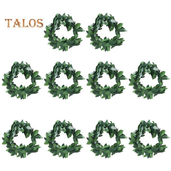 10Pcs/Set Christmas Wreath Napkin Ring Santa Hat Shiny Leaves Reusable Xmas Party Holiday Table Decoration Artificial Garland Dinner Napkin