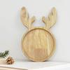 Wooden Holiday Tray: Reindeer, Christmas Tree, Rabbit, Hat Decor