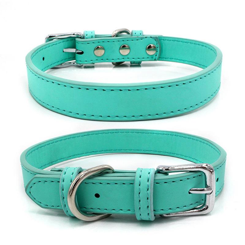 Affordable Comfort Dog Cat PU Leather Collar Adjustable Pet Accessories for Small Dogs Puppy Mascotas Supplies Collier Chien