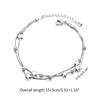 Double-layer Silver Color Small Star Bracelets for Women Personality Round Bead Bracelet Korean Fashion Jewelry