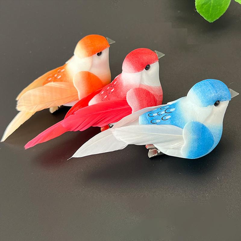 Cute Artificial Birds Fake Foam Animal Simulation Feather Birds Models Tit Diy Craft Home Garden Ornament Decoration