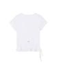 Lense Eyelet Frill Half T-Shirt White
