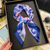 Scarf Women Silk Scarves Square Bandana Hijab Wrap Flower Designer Neckerchief Shawl Kerchief Hair Band Foulard Luxury