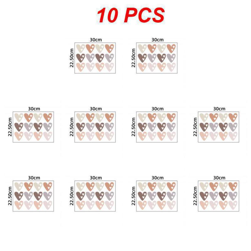 1~10PCS New Heart Bohemian Style Wall Stickers Self-adhesive Wall Stickers Decorative Stickers Kids Bedroom Home Decor Wall