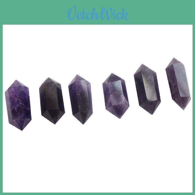 Unique Natural Purple Amethyst Quartz Crystal Point Wand Obelisk Healing Tower 4cm