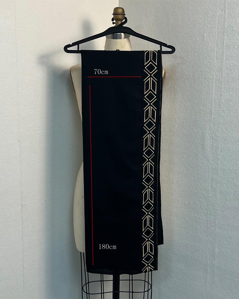 

F419 Арабская вышивка Модная абайя Длинное платье One Size