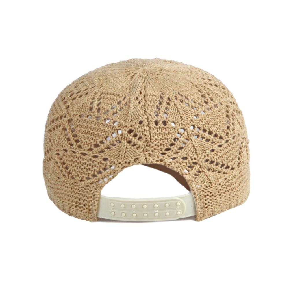 Retro Knitted Baseball Cap Adjustable Sun Hat Versatile Mesh Hat  Unisex