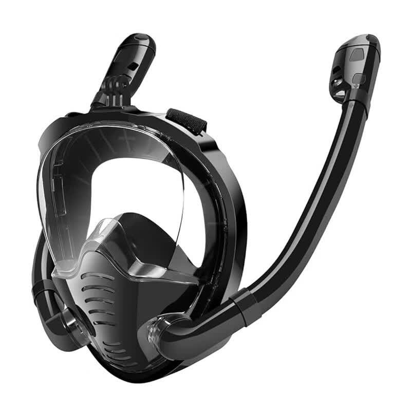 OLOEY Double-Tube Full Dry Snorkel Mask L/XL