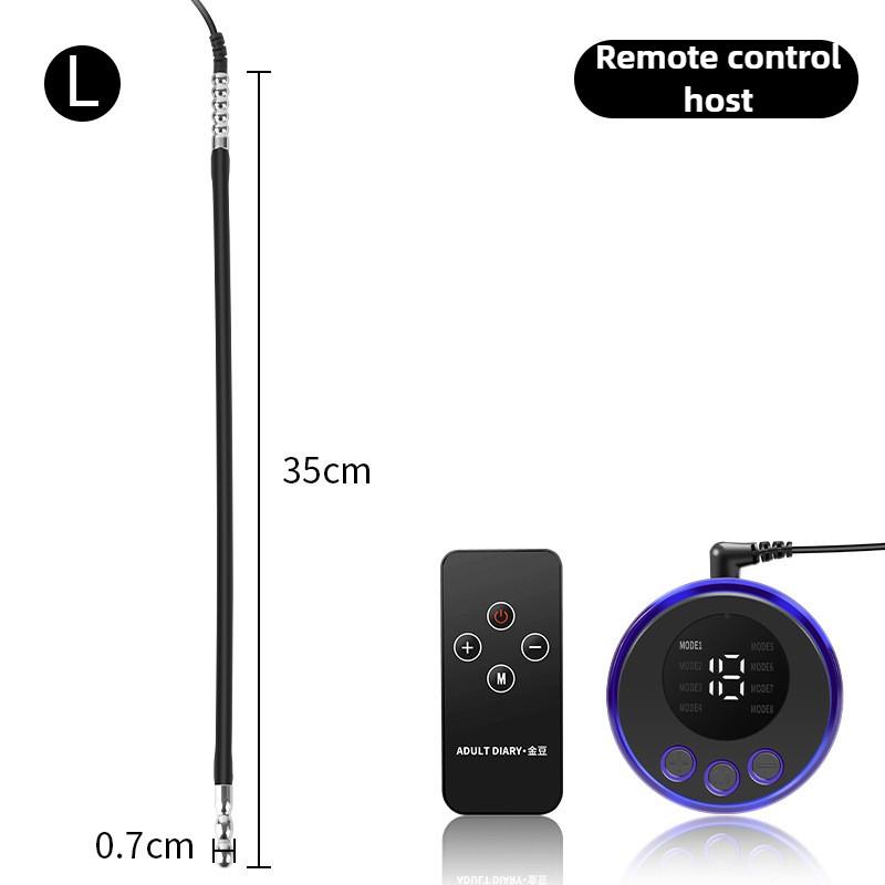 Electric Stimulation Urethral Sounding Kit – Metal Male Plug Dilator with Prostate Massage&Shock Function (Horse Eye Rod Design)