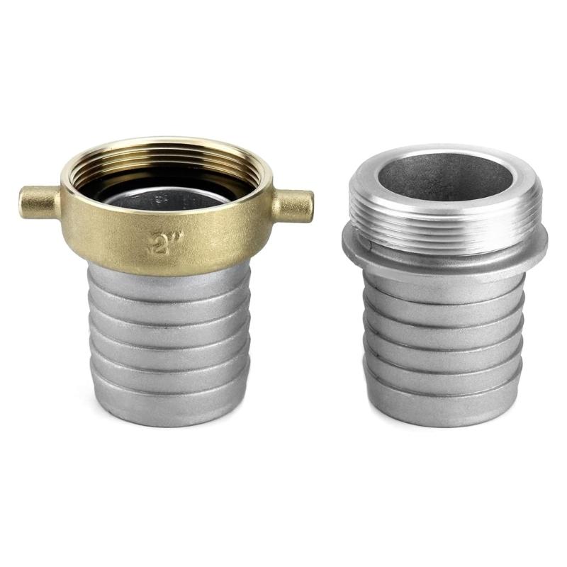 Aluminum Pin Design Pipe Fitting with 2 Inch Threads Strong Plumbing Joint Pipe Adapter for Industrial Pipe Systems