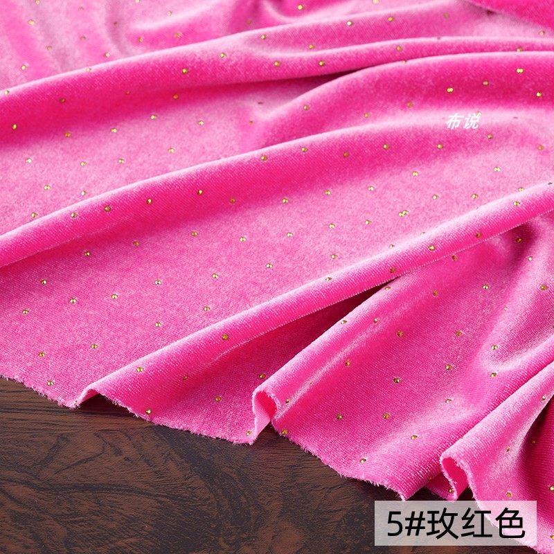 Sterrenhemel Glitters Fluweel Stof Per Meter voor Kleding Rok Cheongsam Pak Jurk Broek DIY Naaien Velours Stof Zacht Wit