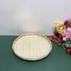 1Pc Handmade Woven Fruit Snack Basket Bamboo Basket for Outdoor Patio Garden Picnic Home Kitchen Dining Room Living Room Halloween Gift Christmas Gift