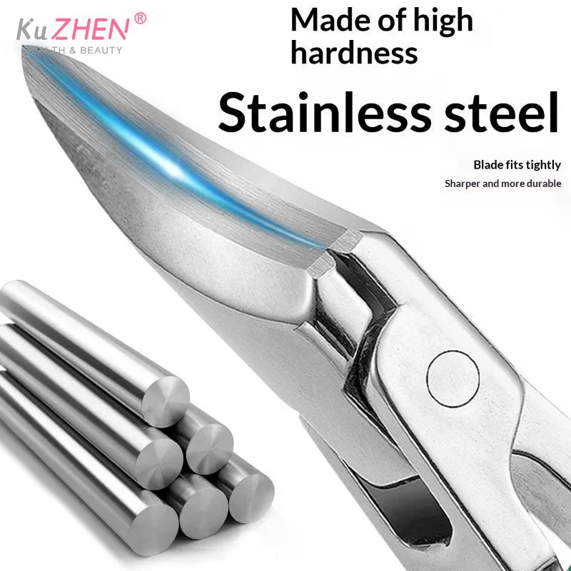 1PCS Slant Edge Nail Trimmer Toenail Nail Scissors Wide Opening Anti-Splash Stainless Steel Professional Ingrown Toenail Tools