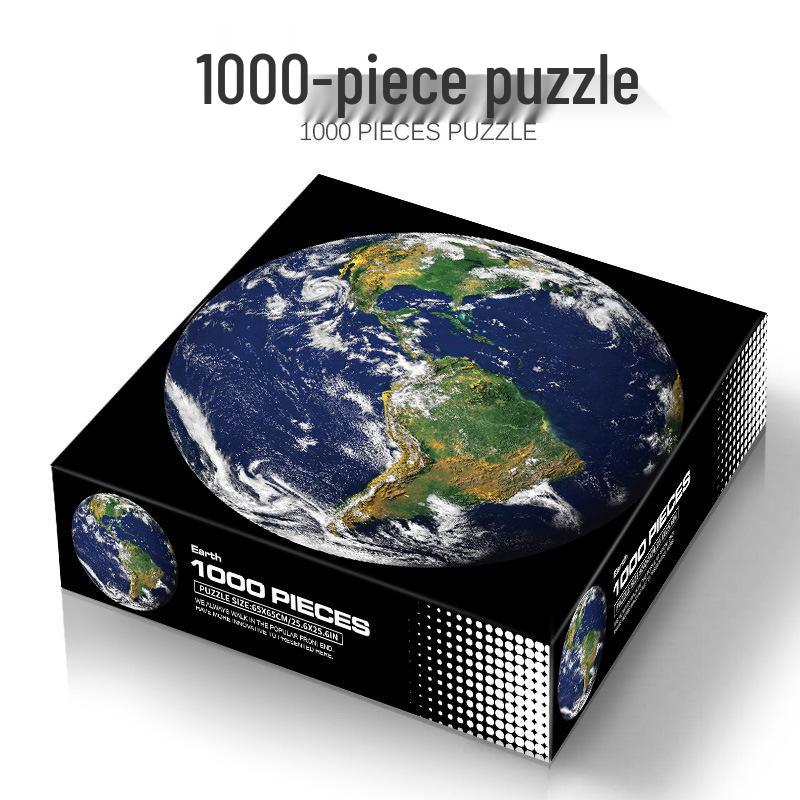 1000-Piece Adult Christmas & Halloween Round Jigsaw Puzzle Decompression Toy