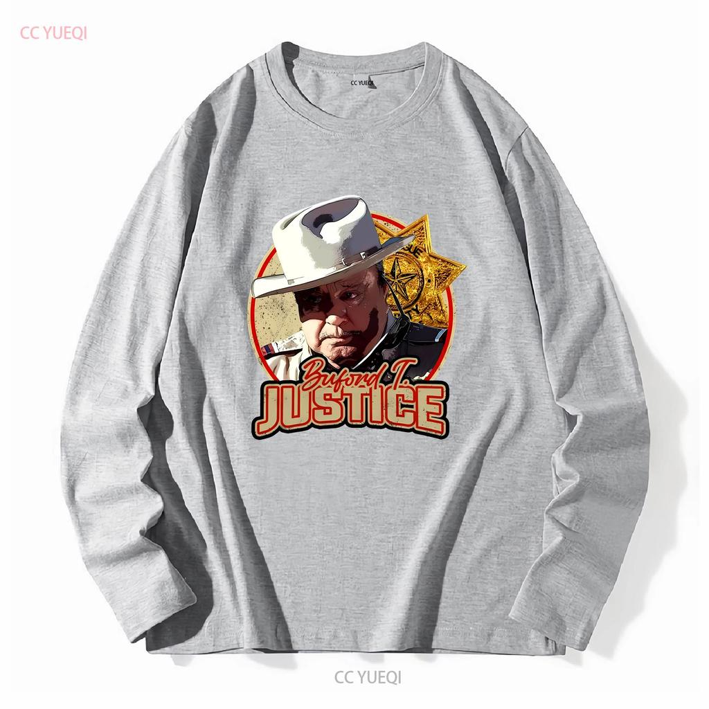 Nwt Sheriff Buford T Justice Cool Art Shirt Long Or Short Sleeves Vintage Washed Stylish Top For Everyday Wear Casual