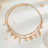Mehrlagige Seestern Muschel Taillenkette Trendige Imitationsperle Sexy Bikini Goldfarbene Bauchkette für Frauen Mädchen Körperschmuck Geschenke