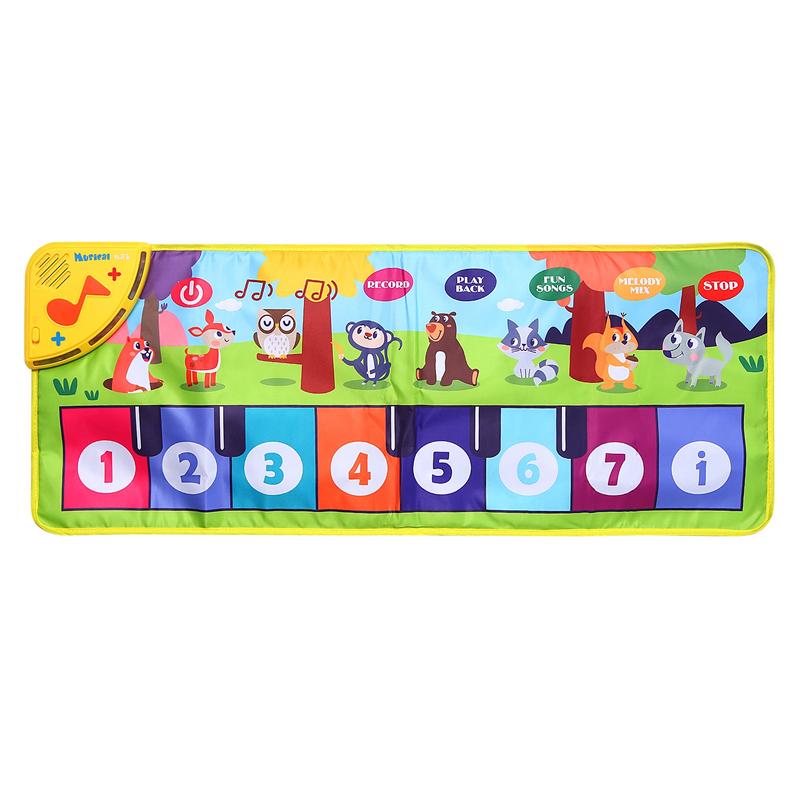 

Музыкальный игровой коврик Музыкальный коврик-пианино для детей Напольная клавиатура Танцевальный коврик с 8 звуками животных Детский коврик Обучающие игрушки для изучения
