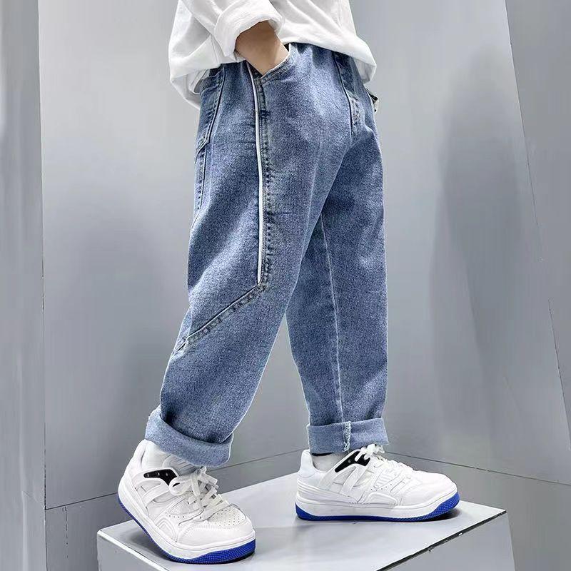 Boys' Jeans Spring and Autumn Pants Children's Loose Casual Handsome Boys' Pants Trendy