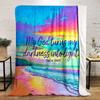 "My God Turns Darkness Into Light" Patterned Flannel Blanket Perfect for the Bedroom Living Room, Sofa, or a Little Nap