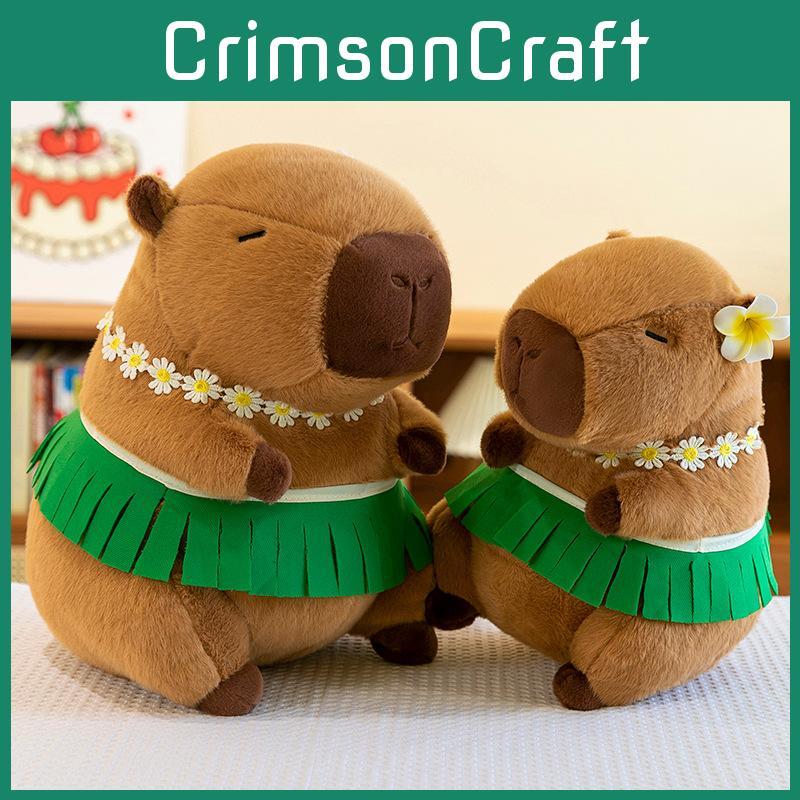 Summer Party Beach Capybara Plush Toy Adorable Cartoon Gift Girls Doll Birthday